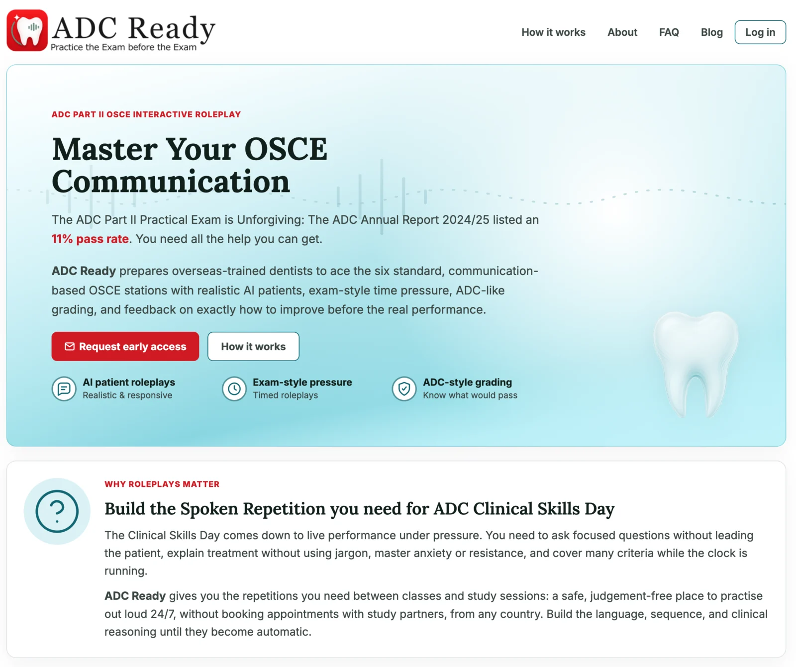 ADC Ready marketing website home page